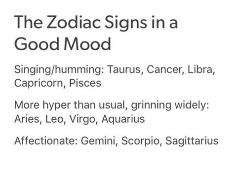 Which zodiac sign is always in a good mood?