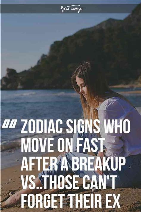 Which zodiac sign move quickly after breakup?