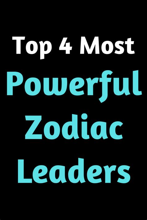 Who are the leaders of the zodiac?