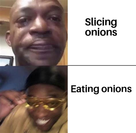 Who ate an onion like an apple?