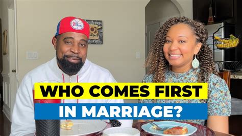 Who comes 1st in a marriage?