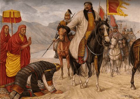 Who defeated Genghis Khan?