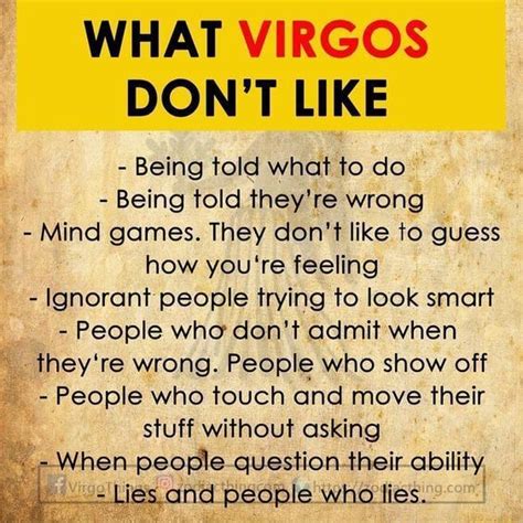 Who don't Virgos like?