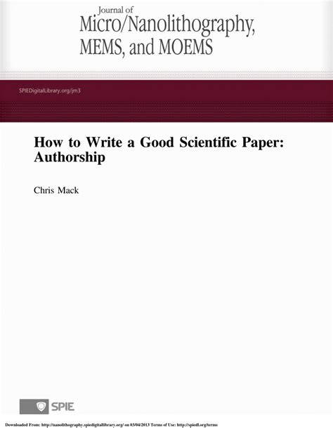 Who gets authorship in a paper?