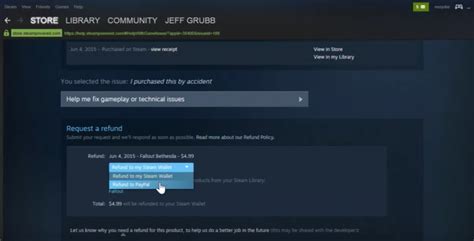 Who gets the money if you refund a gift on Steam?