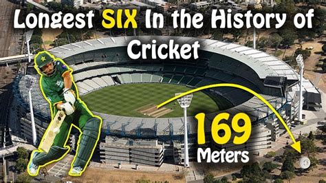 Who has the biggest six in cricket history Wikipedia?