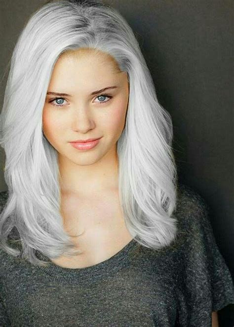 Who has white hair naturally?