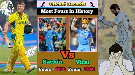 Who hit most fours in cricket history?