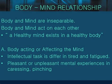 Who identified the relationship between mind and body?
