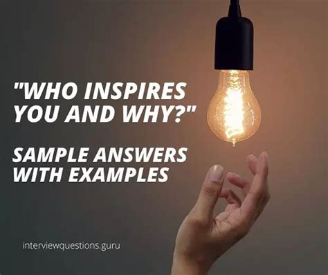 Who inspires you and why examples?