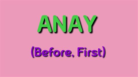 Who is Anay?