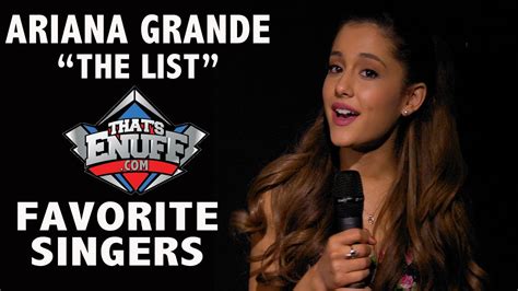 Who is Ariana Grande's favorite singer?