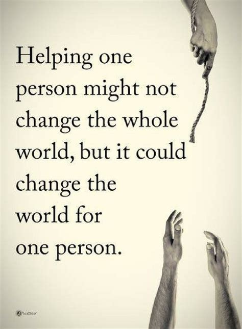 Who is helping the world today?
