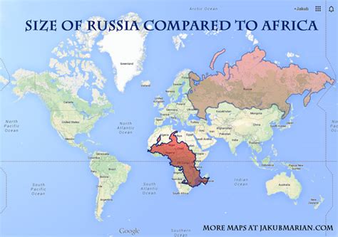 Who is more bigger Russia or Africa?
