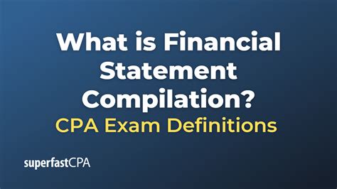 Who is responsible for financial statements in a compilation?