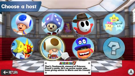 Who is the host of Mario Party 7?