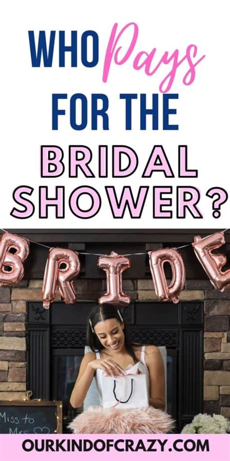 Who pays for bridal shower?
