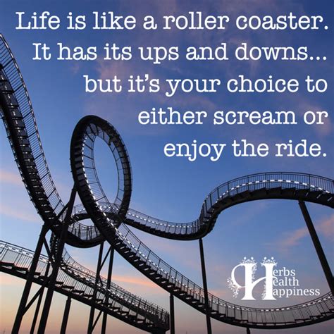 Who said life is a rollercoaster?