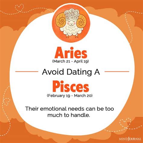 Who should Aries avoid dating?