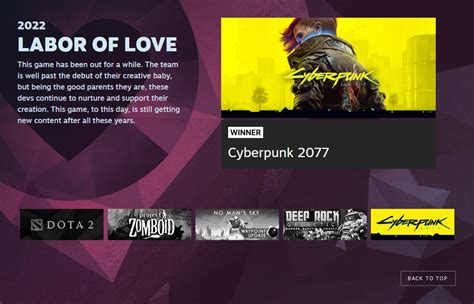Who won the labor of love Steam?