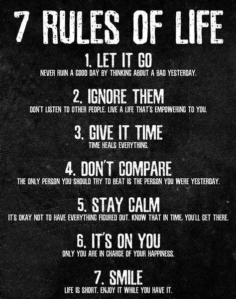 Who wrote 7 Rules of Life?