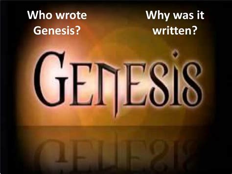 Who wrote Genesis?