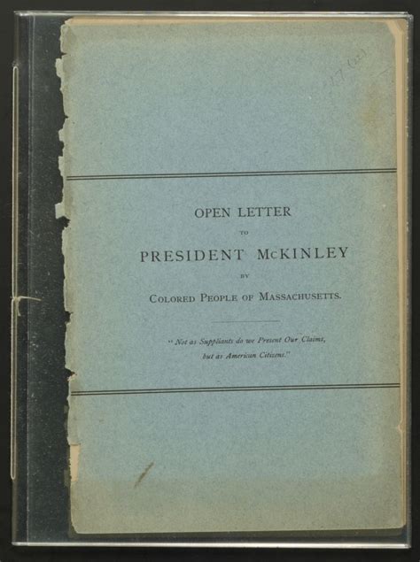 Who wrote the letter about McKinley?