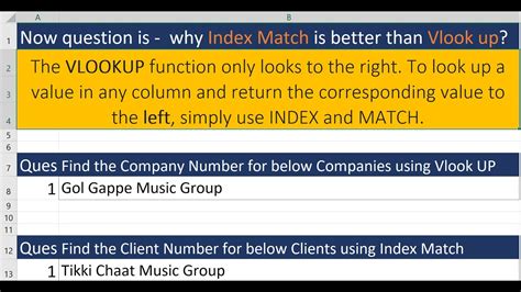 Why INDEX match is better than VLOOKUP?