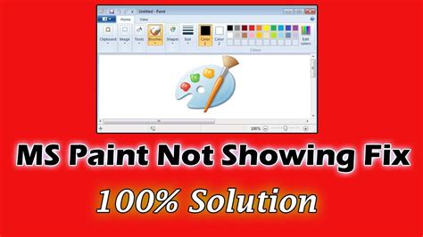 Why Microsoft Paint is not working?