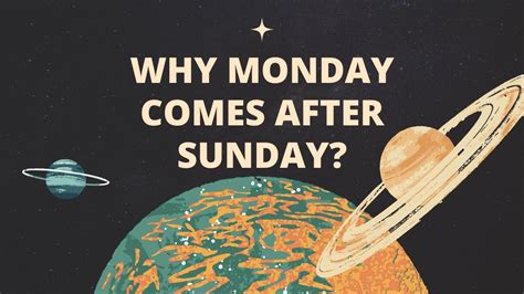 Why Monday comes after Sunday?