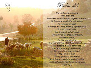 Why Psalm 23 at funeral?