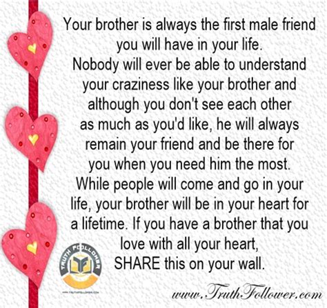 Why a brother is so special?