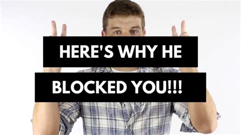 Why a guy blocks you?