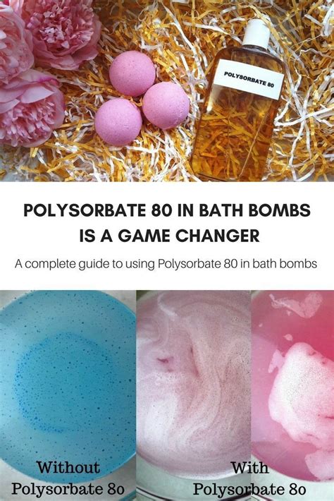 Why add polysorbate 80 to bath bombs?