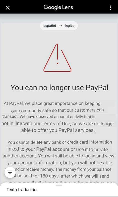 Why am I banned from PayPal?