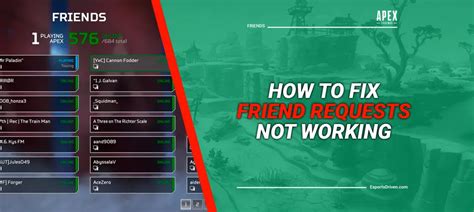 Why am I not receiving friend requests on Apex?