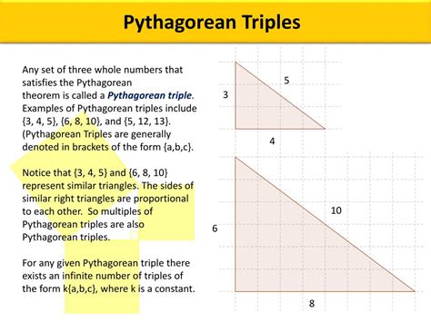 Why are 3 4 5 and 5 12 13 Pythagorean triples?