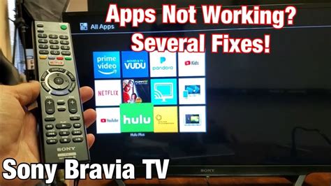 Why are apps not working on Sony TV?