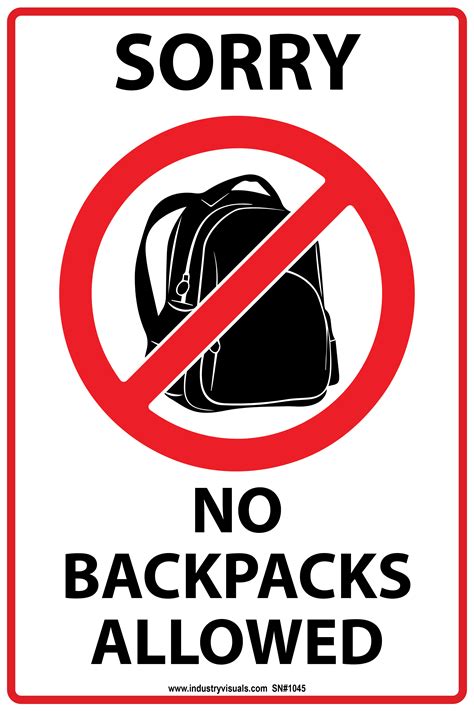 Why are backpacks not allowed?