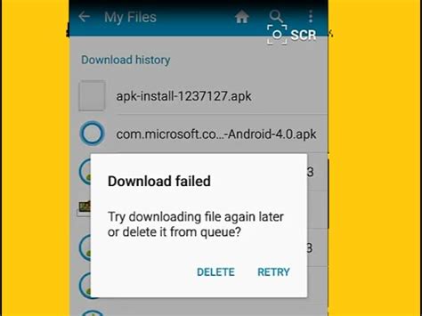 Why are downloads failing on Android?