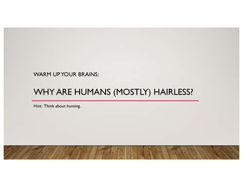 Why are humans mostly hairless?