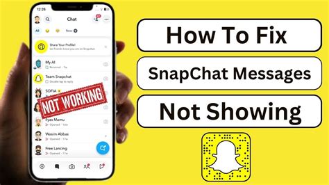 Why are my chats not showing on Snapchat?
