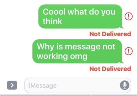 Why are my green texts not delivered?