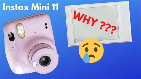 Why are my instax mini 11 pictures white?