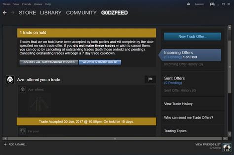 Why are my items still on hold Steam?