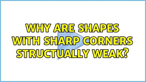 Why are sharp corners weak?