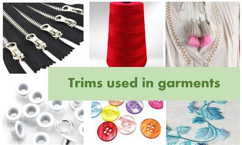 Why are trims applied in garments in fashion industry?