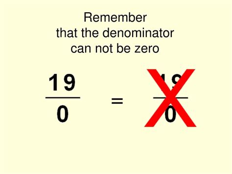 Why can't 0 be a denominator?