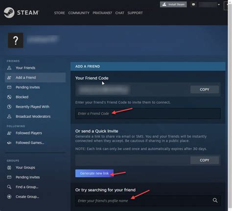 Why can't I add friends on Steam?
