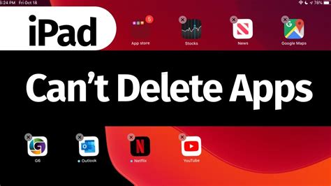 Why can't I delete anything on my iPad?